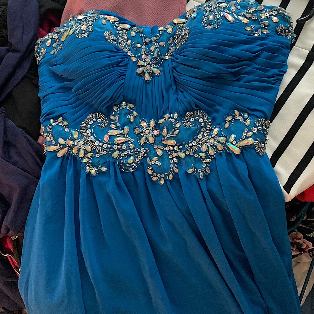 Blue homecoming/prom dress